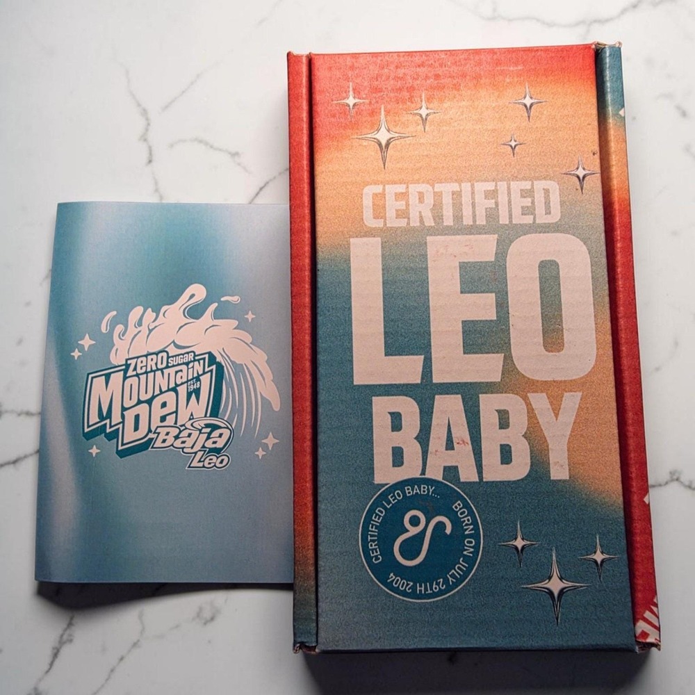 Mountain Dew, Baja Blast Birthday Collectible Can Limited Leo Season - In Hand